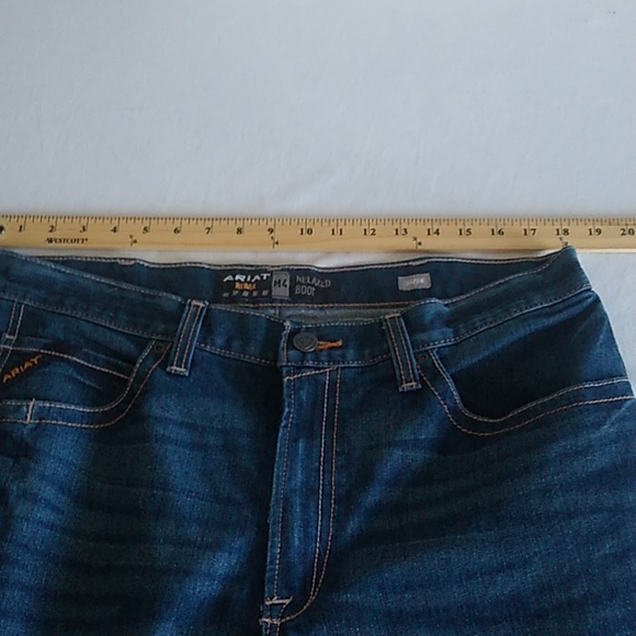 Ariat Rebar M4 Men’s Relaxed Boot dark wash sz 36/38 Western  Work Cowboy jeans - Picture 12 of 16